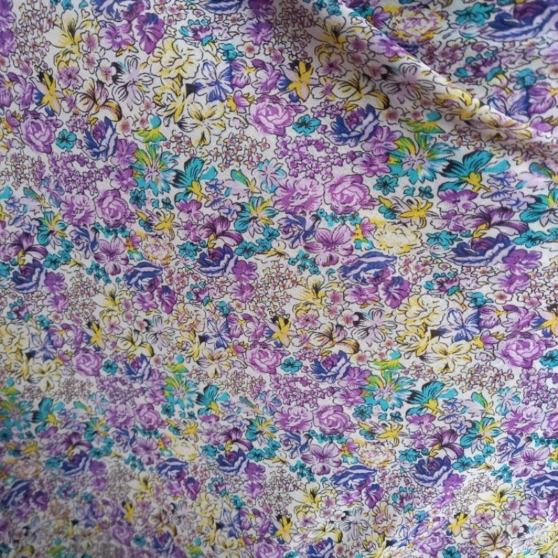 1/2 meter Kain Sifon | Bahan Sifon | Kain Meteran | Sifon Motif | Bahan Import