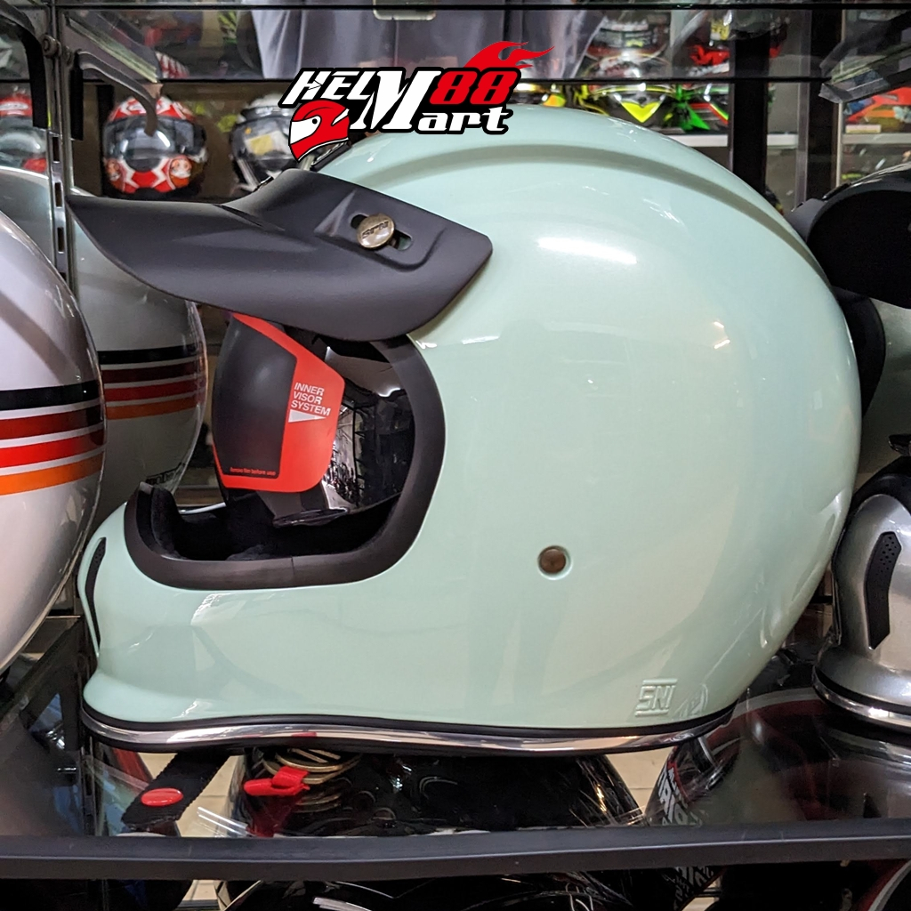 NJS FREEDOM Solid (FREE PAD) - Helm NJS Retro Classic Helm Cakil Visor