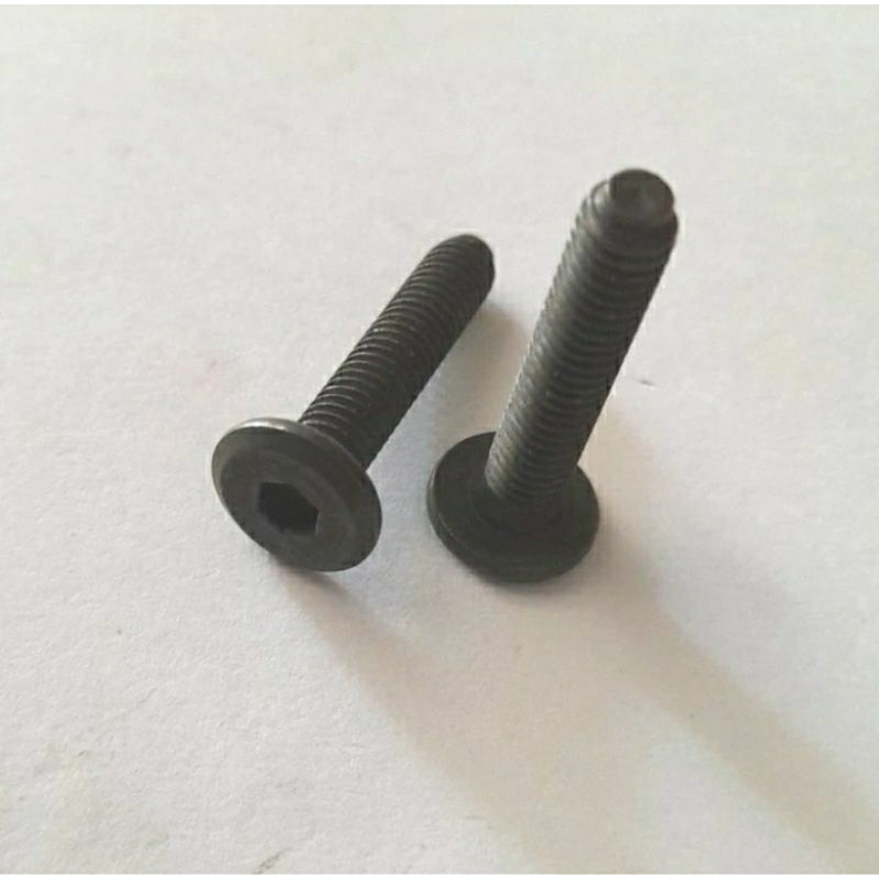 Baut JCBC+ M6×25 Knock down Hitam