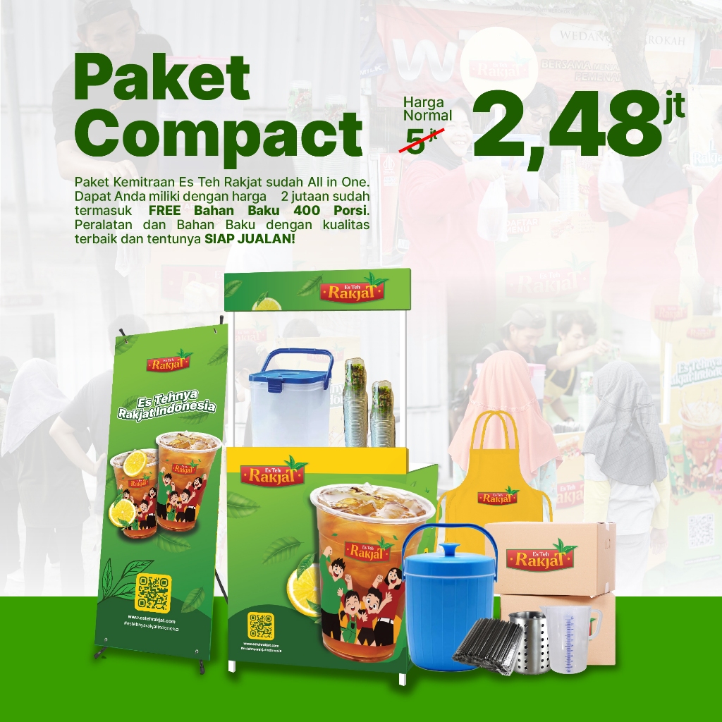 Paket Usaha / Franchise Es Teh Rakjat COMPACT