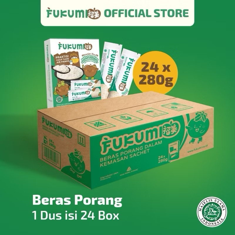 

FUKUMI Beras Porang Kardus Isi 24 Box Sachet - Shirataki