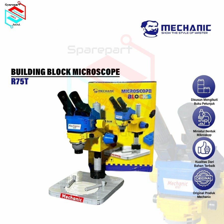 Mechanic R75T Building Block Original - Miniatur Mikroskop - Master Model Builder Mikroskop Lego