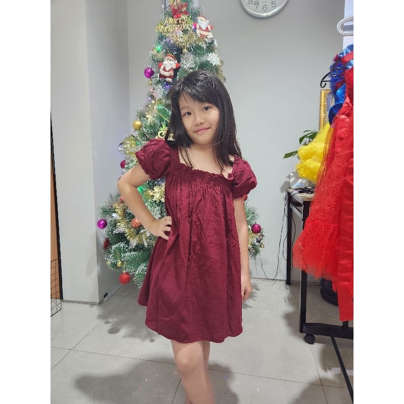 Dress pendek Merah, Dress Natal merah maroon