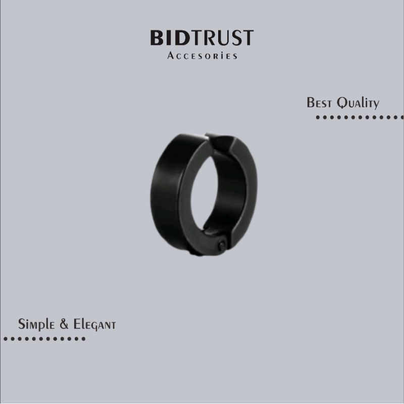 ANTING JEPIT TANPA TINDIK HITAM • Anti Karat Aksesoris Remaja Dewasa Cowok Cewek Laki Laki Perempuan