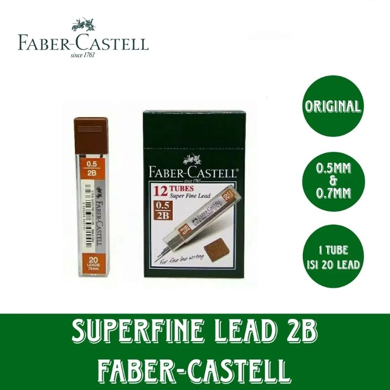 

FABER CASTELL ISI ULANG PENSIL MEKANIK 2B 0.5 mm FABER CASTELL