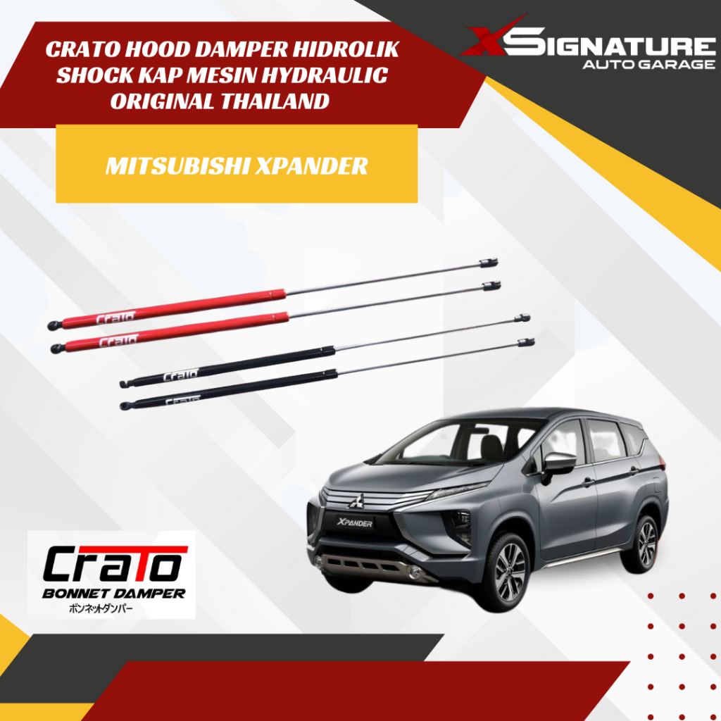 CRATO HOOD DAMPER HIDROLIK SHOCK KAP MESIN HYDRAULIC ORIGINAL THAILAND MITSUBISHI XPANDER