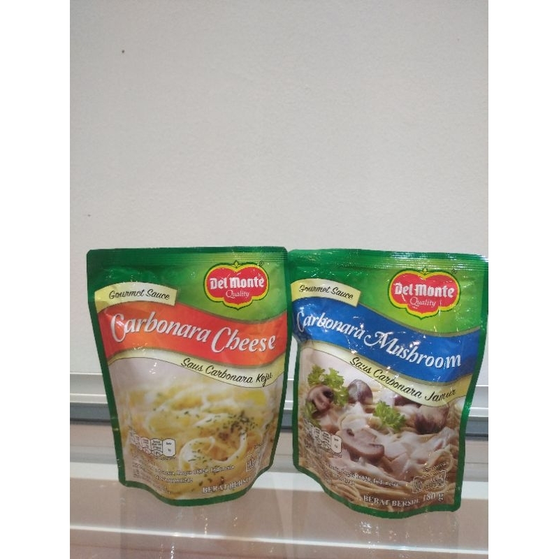 Del Monte saus carbonara keju & saus carbonara jamur