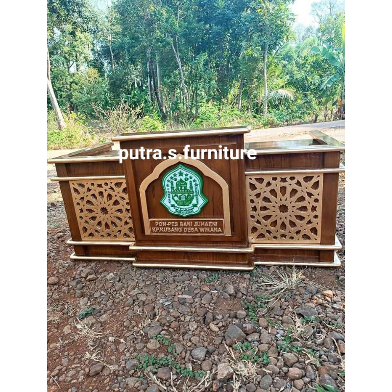 meja majelis mimbar lesehan pengajian minimalis jati