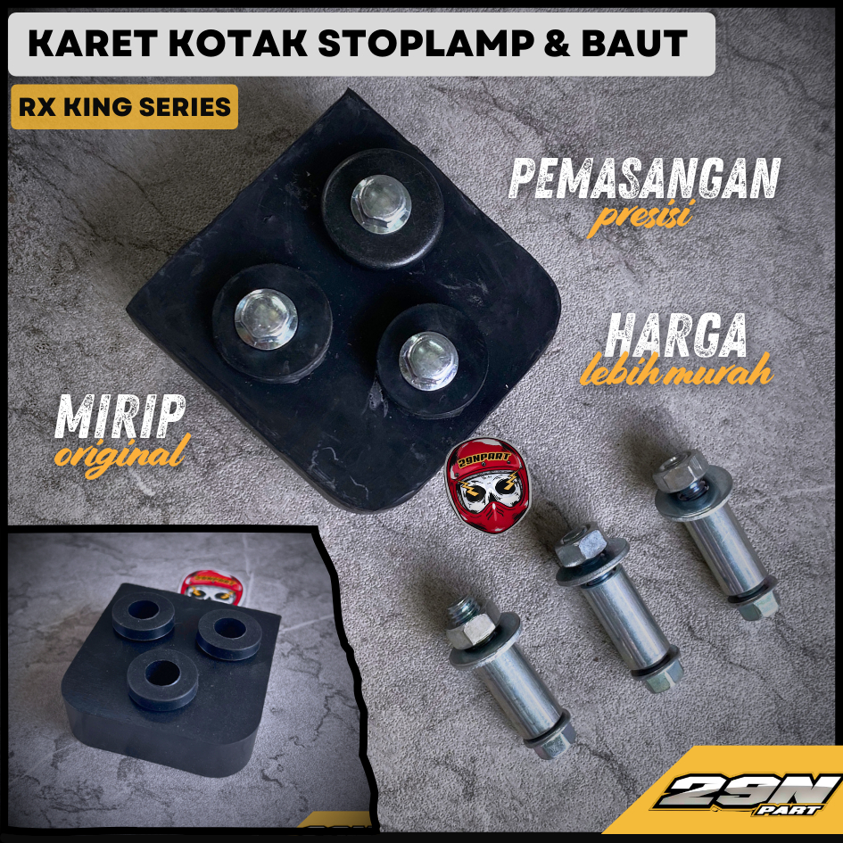 Karet Kotak Bracket Stoplamp Lampu Belakang Rx King Rxking COPY Original