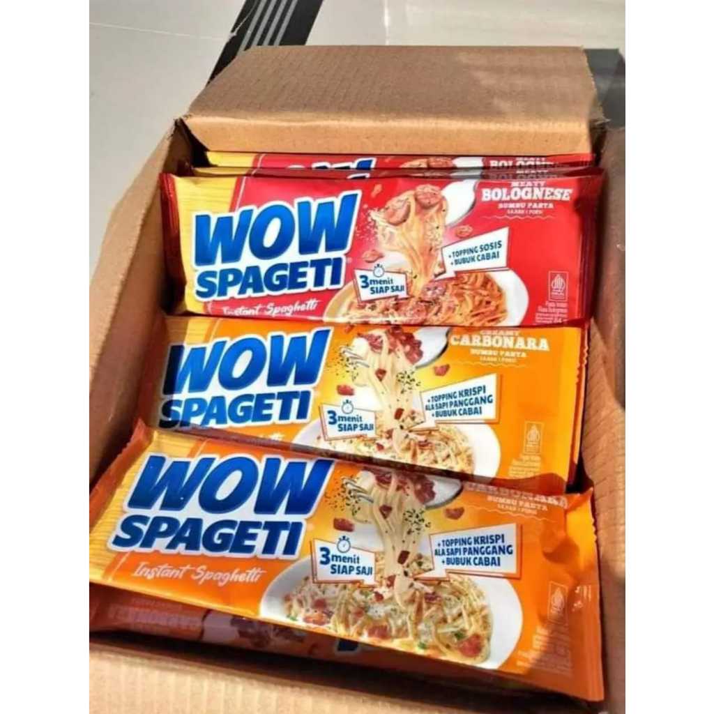 

5 PCS Spagetti Wow Instan Murah Bisa Di Campur Bisa COD Gratis Ongkir / Spagetti Wow Siap Santap Spagetti Premium Ala Resto / Spagetti Wow Murah Meriah / Promo Akhir Tahun Spagetti Wow