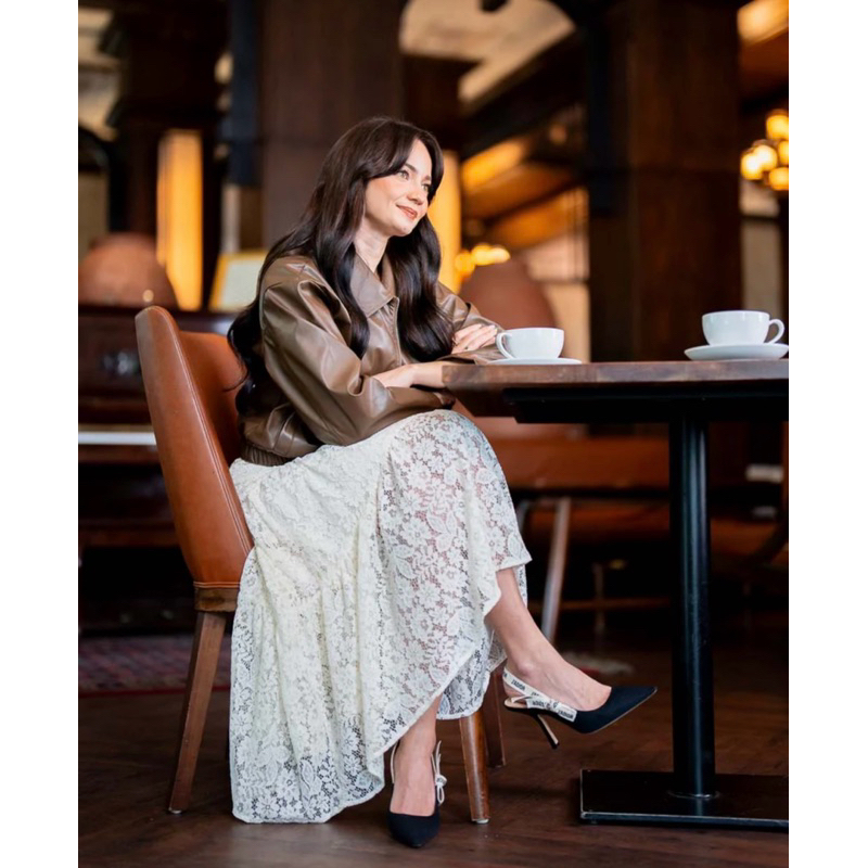 ES SVETLANA BROWN LEATHER JACKET