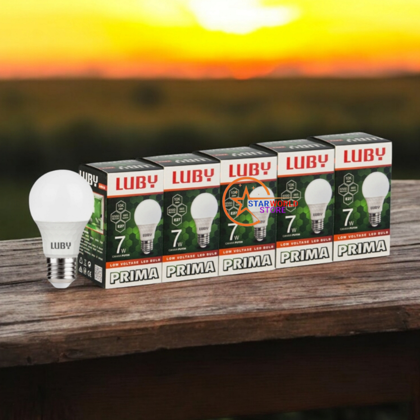 Paket 5 Pcs LUBY Prima Lampu Bohlam LED 7 Watt / Paket Hemat 5 Pcs Lampu LED Bulb A Luby Prima 7W