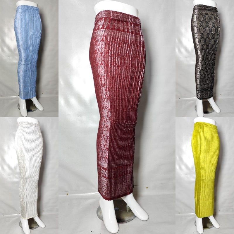 rok plisket songket / rok songket / rok batik songket / rok songket span / rok plisket kebaya /
