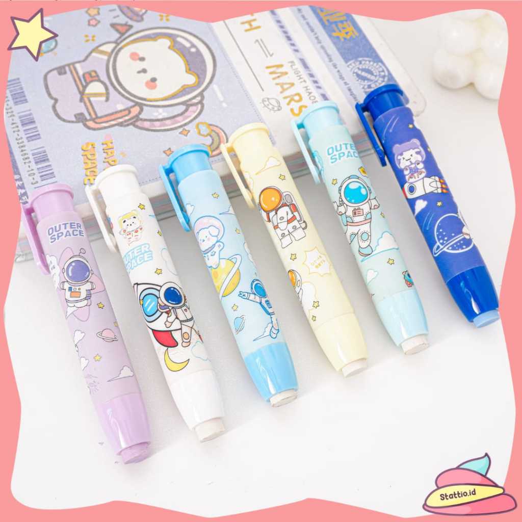 

Penghapus Mekanik Depressible ER-1203 Astronot Mechanical Eraser Penghapus Bentuk Lipstick Hapusan Eraser Lipstik