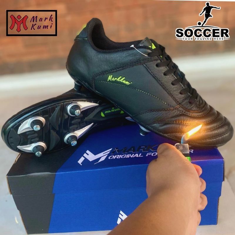 sepatu bola umbrul kulit sapi asli sol sudah dijahit muter pull besi