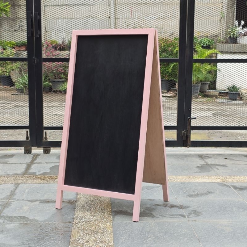 

Papan Signboard Cafe Retaurant Papan Tulis Kapur Blackboard Warna Pastel/Solid Standing Mitrakayu
