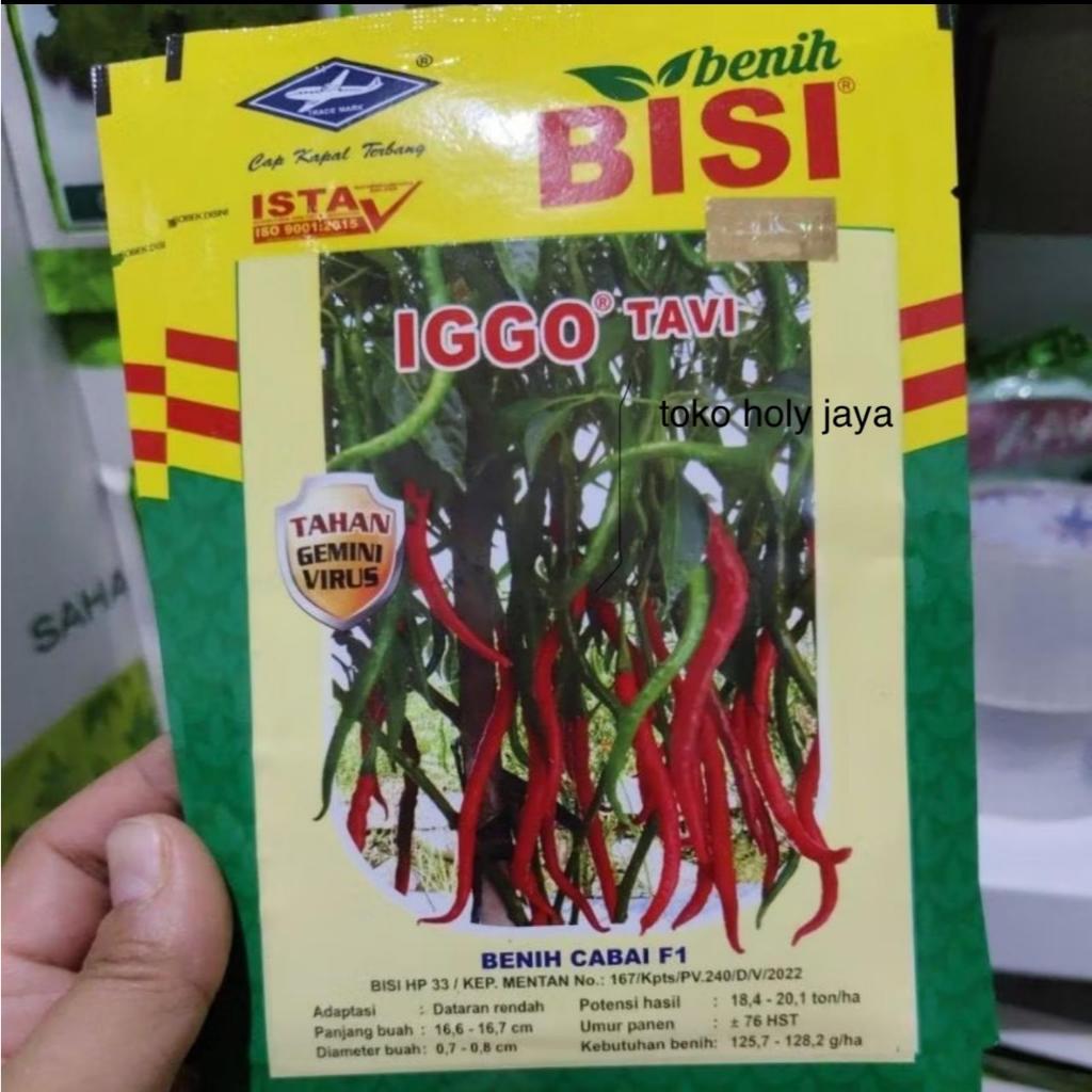 Benih cabe IGGO TAVI 10 gram benih cabe keriting iggo tavi dari bisi cap kapal terbang 10gram