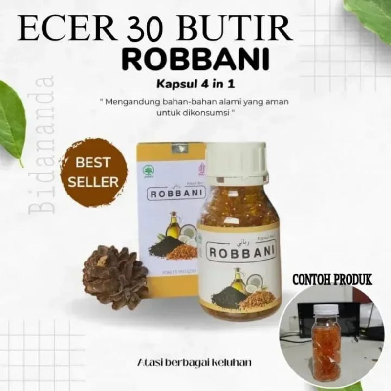 Kapsul Rabbani Ecer 30 pcs Herbal kolesterol tinggi nyeri sendi penurun gula darah asli original her