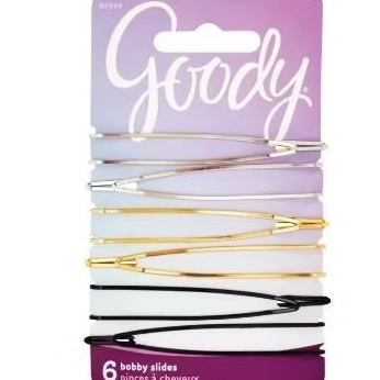 

Goody Classic 07649 Heavy Metal Skinny Oval Bobby Slides 6ct