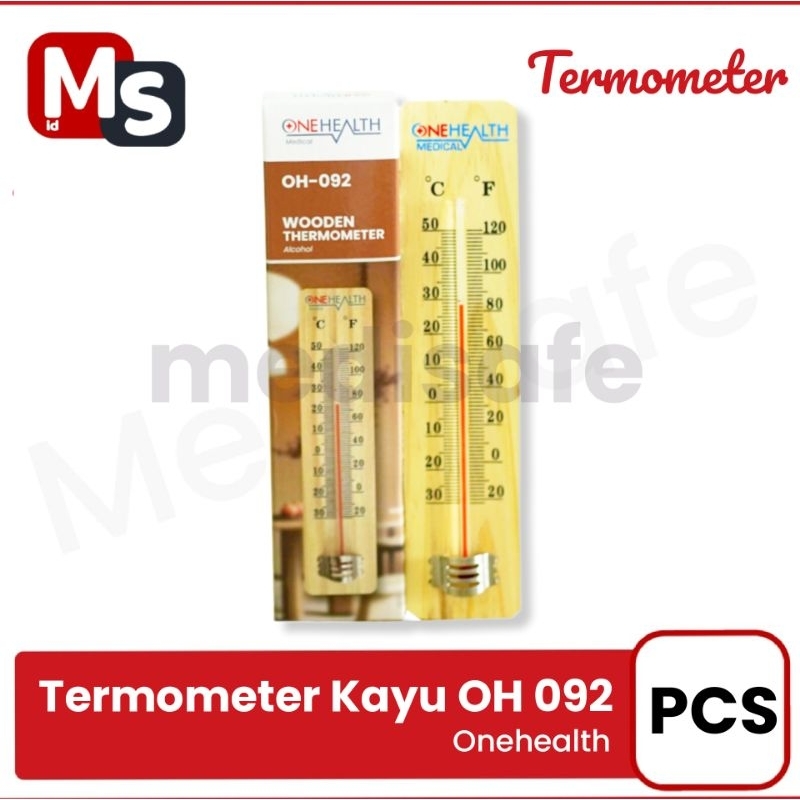 Termometer Ruang Kayu S 092 Wooden Thermometer