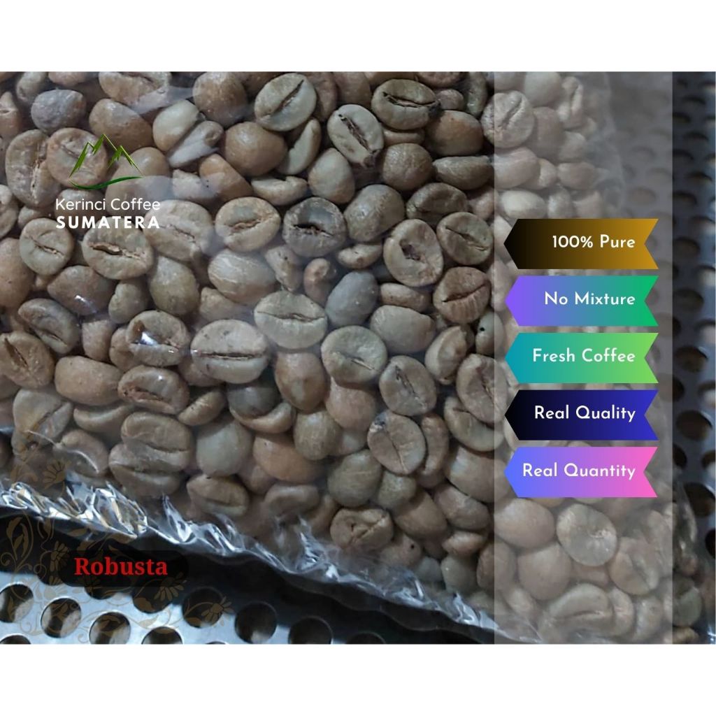 

Kopi Robusta Gold - Green Bean 1 Kg - 100 % Murni - Kerinci Regency - Jambi