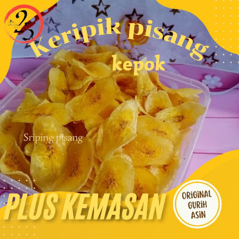 

keripik pisang kepok original asin gurih 100 gram renyah crispy terlaris