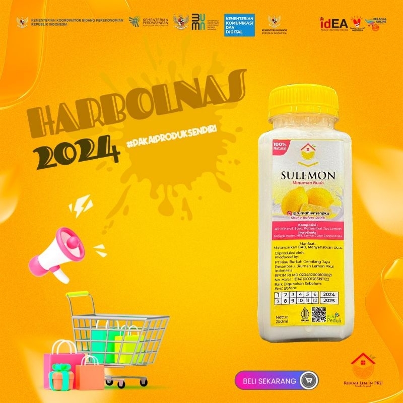 

Sulemon minuman untuk semua kalangan dengan bahan susu dan lemon yang memberikan kelembutan susu dengan keasaman segar lemon