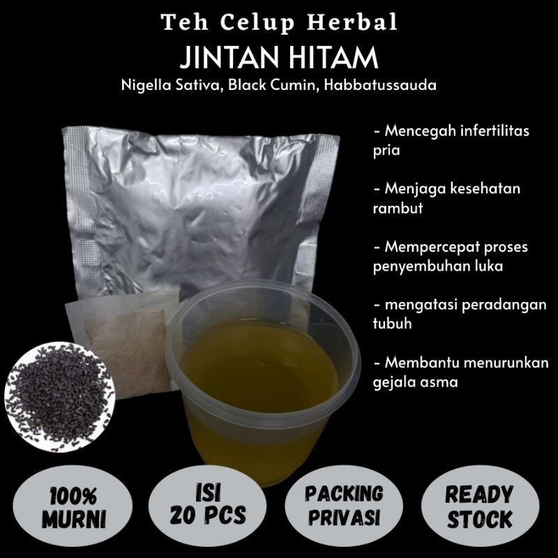 

Teh Celup Herbal JINTAN HITAM Mencegah infertilitas pria kesehatan otak Anti Jamur kesehatan kulit