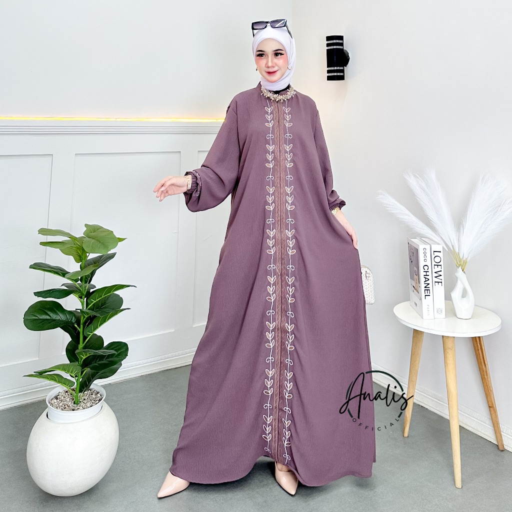 DISKON YURA DRESS BORDIR // GAMIS BORDIR CRINKLE PREMIUM // GAMIS LEBARAN WANITA 2024 TERBARU //