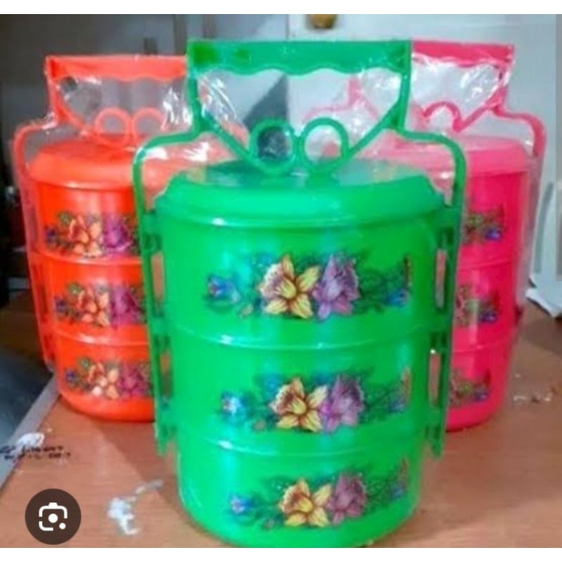 RANTANG PLASTIK BULAT SUSUN 3 / RANTANG SERBAGUNA SUSUN 3