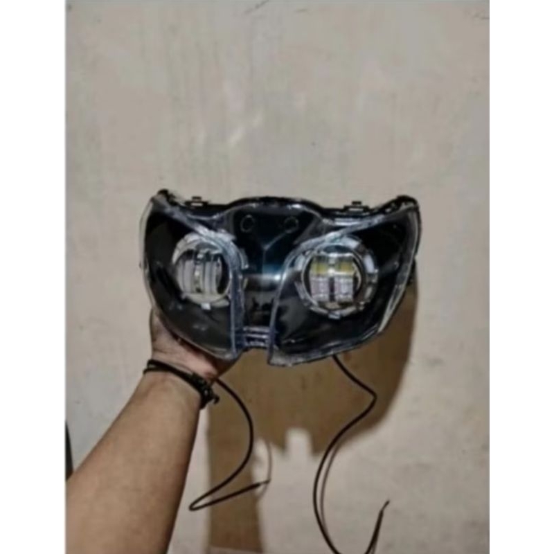 Reflektor lampu depan JUPITER Z1 JUPITER ROBOT MODEL SMOKE plus doubel proji 2 mata