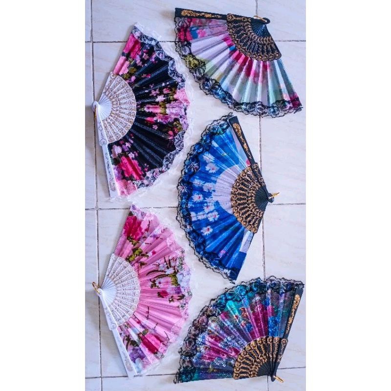 souvenir pernikahan kipas tangan lipat spanyol