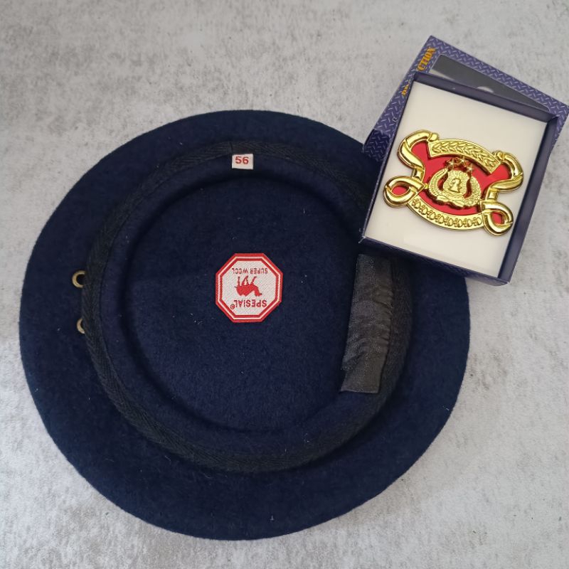 Baret BRIMOB POLRI 1 SET / Baret Brimob Merk Camel Spesial