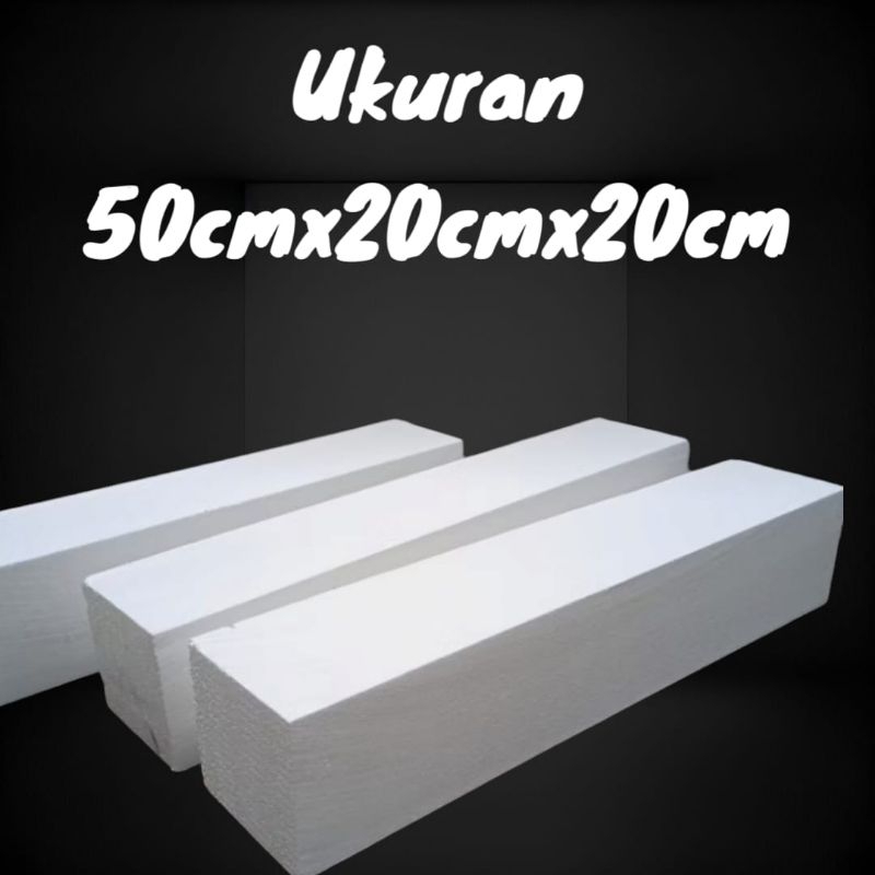 Styrofoam balok 50x20x20 (PXLXT) Styrofoam tiang balok gabus