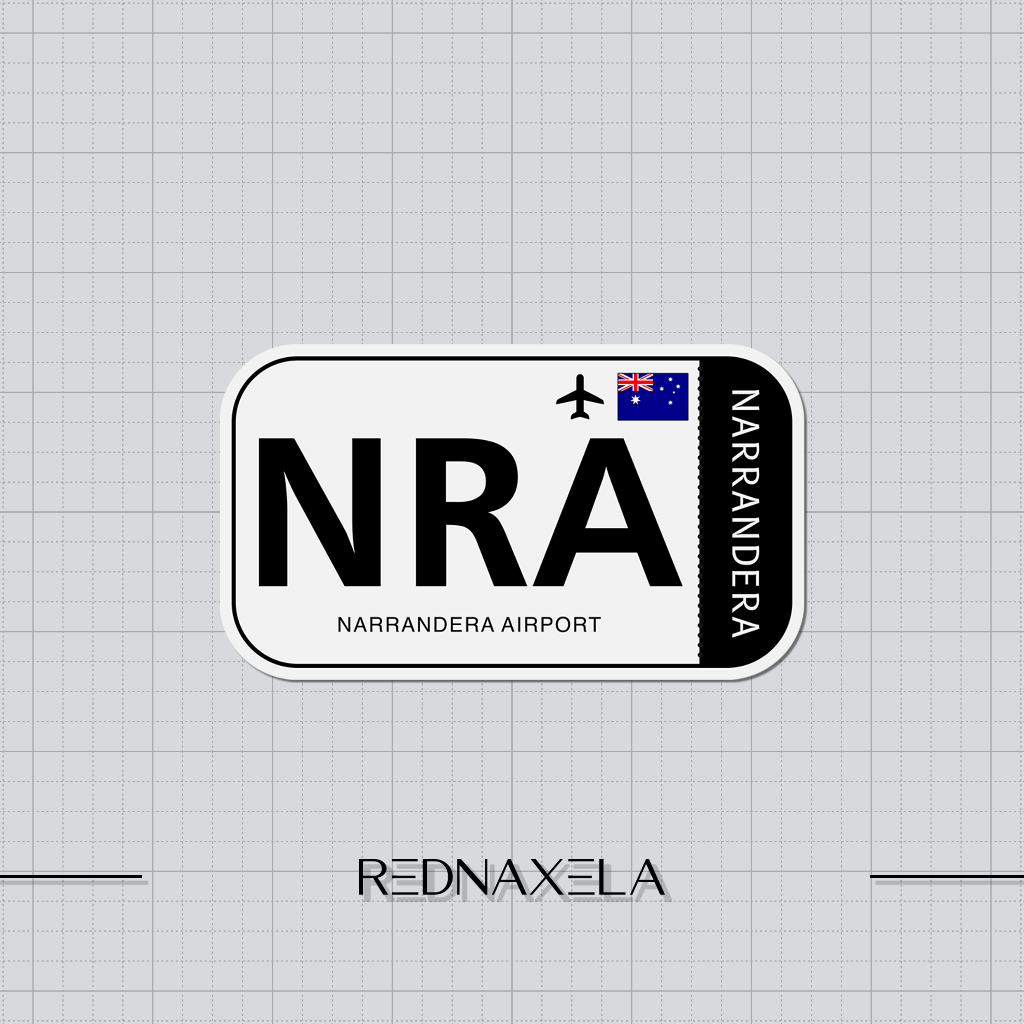 

Stiker Vinyl Narrandera Airport Code NRA Sign Sticker