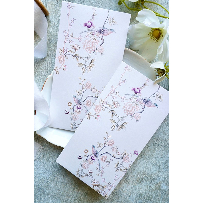 

Angpau Bird Chinoiserie Mix Paper Akasia dengan Flamboyan/Rampai