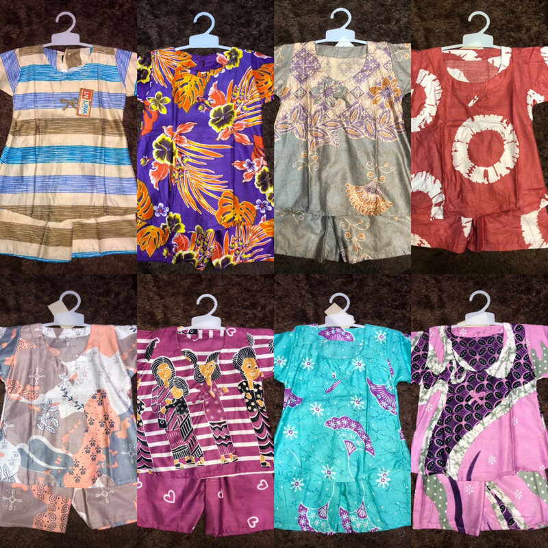 ONESET BATIK ANAK PEREMPUAN UMUR 6 BULAN - 4 TAHUN 100RBan 5PCS | SETELAN BATIK BABY | SETELAN BATIK