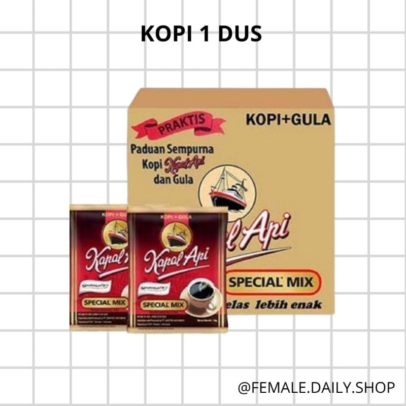 

kopi kapal api speciall mix 23 g x 120 sachet (1dus)