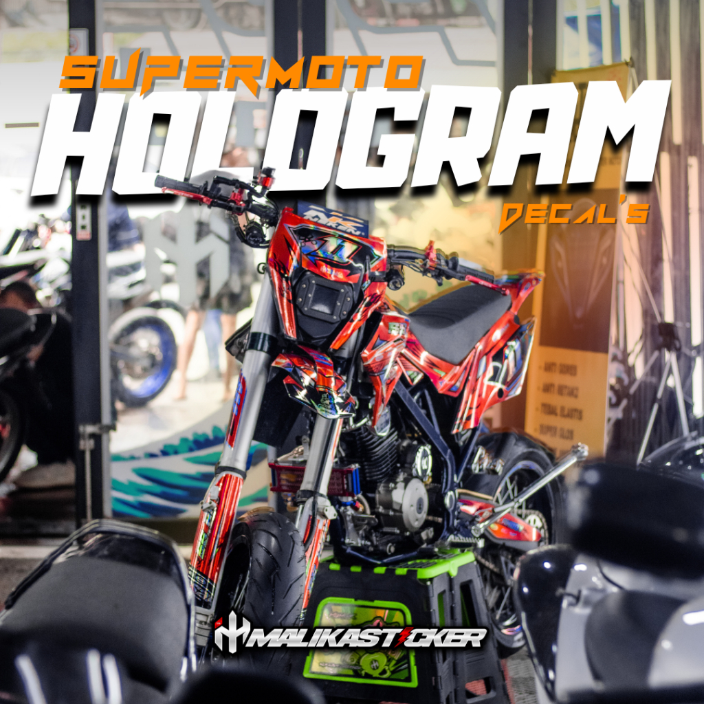 DECAL SUPERMOTO DTRACKER KEREN FULL HOLOGRAM