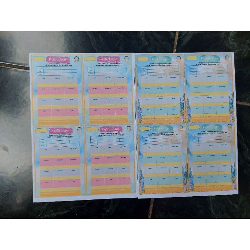

Print kartu SPP/Iuran dll