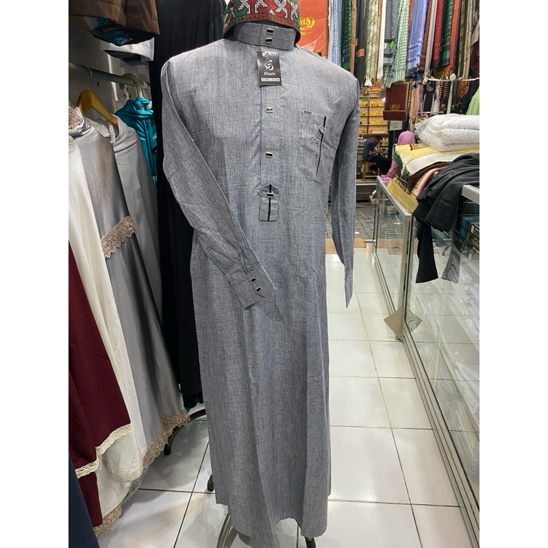 Jubah Ribath pria/ Jubah Gamis Pria/ Jubah Pria Dewasa Lengan Panjang Manset/ Jubah Pria Muslim Polo