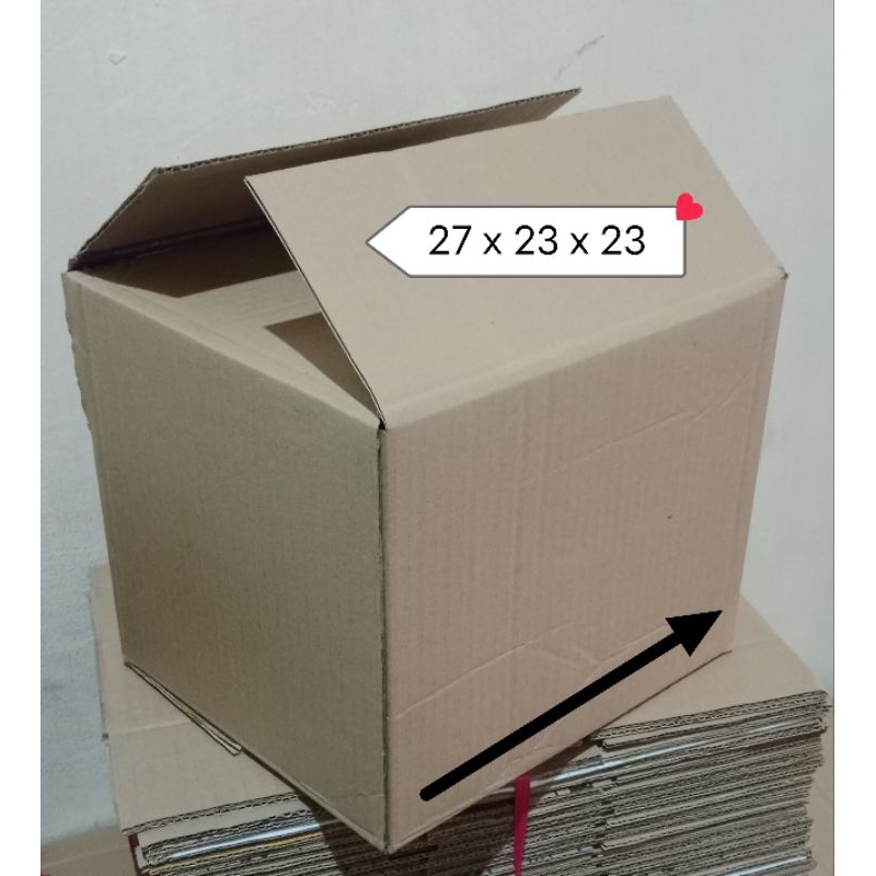 

box kardus polos karton packing ukuran kopi kapal api 27*23*23