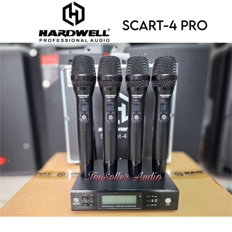 Mic Wireless Hardwell 4 Mic Scartlet-4 Pro Original Hardwell 4 Microphone Wireless garansi resmi 1ta