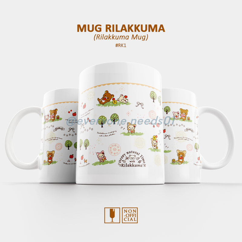 Mug Karakter Rilakkuma San X | Mug Rilakkuma