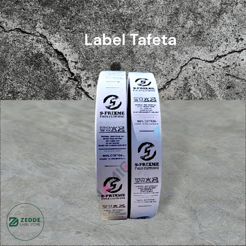 

1 Roll 160 meter Label Tafeta Per Roll Free Design Label Baju Murah