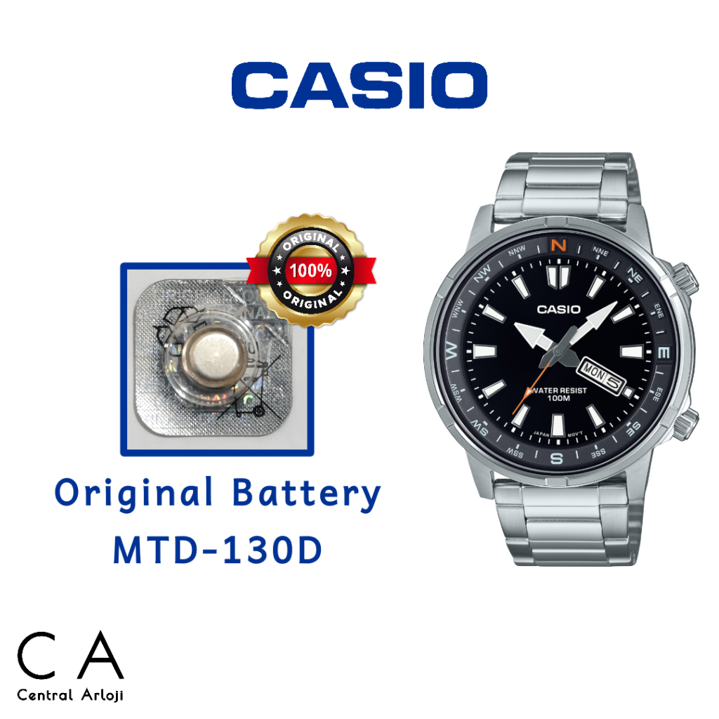 Baterai Jam Tangan Casio MTD-130D Original