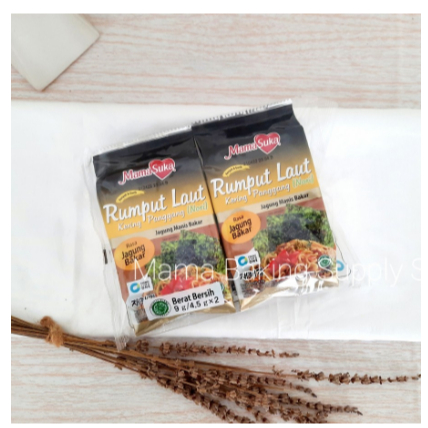 

MAMA SUKA Mamasuka Seaweed Rumput Laut Panggang JAGUNG BAKAR 2 x 4,5gr