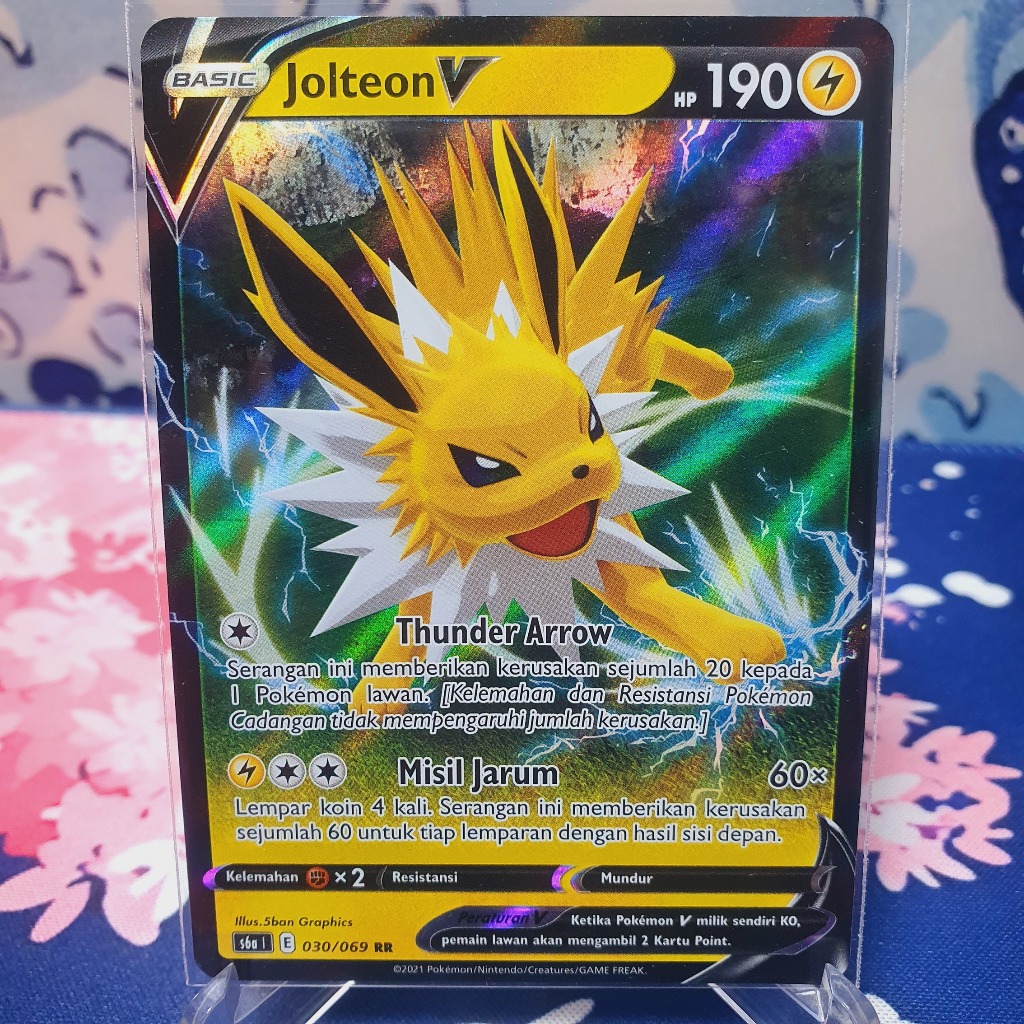 Jolteon V RR S6a 030/069 Pokemon TCG Indonesia Para Eevee Pahlawan