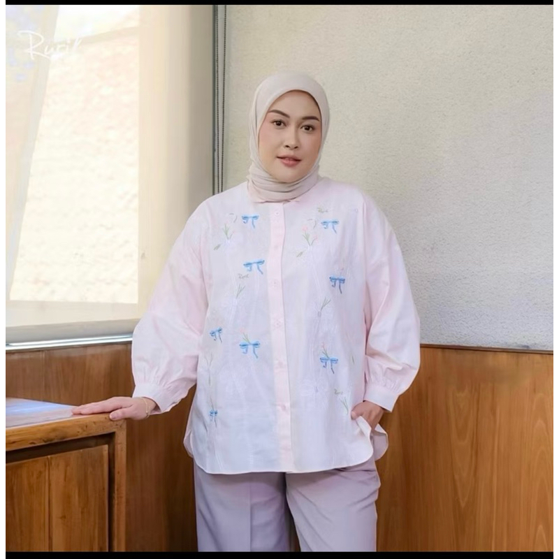 RURIK EDMUND EMBRO SHIRT LIGHT PINK XL