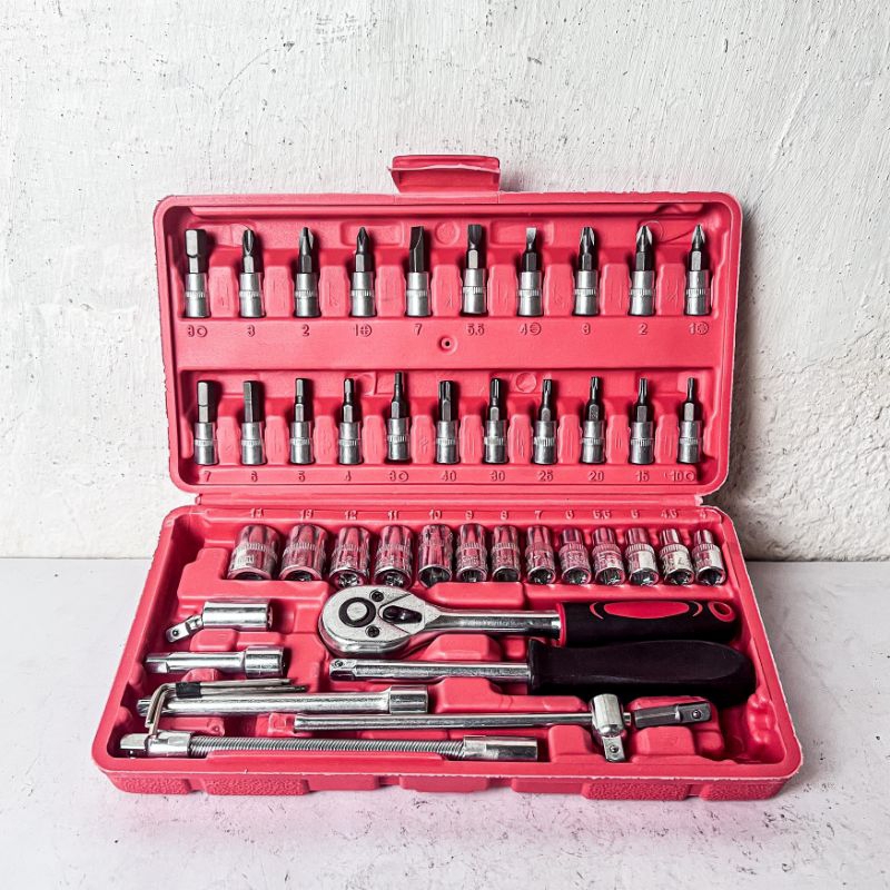 APR AP46 KUNCI SHOCK SET APR JAPAN 46Pcs Kunci Socket Murah